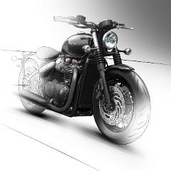 Bonneville Bobber Black Concept Sketch